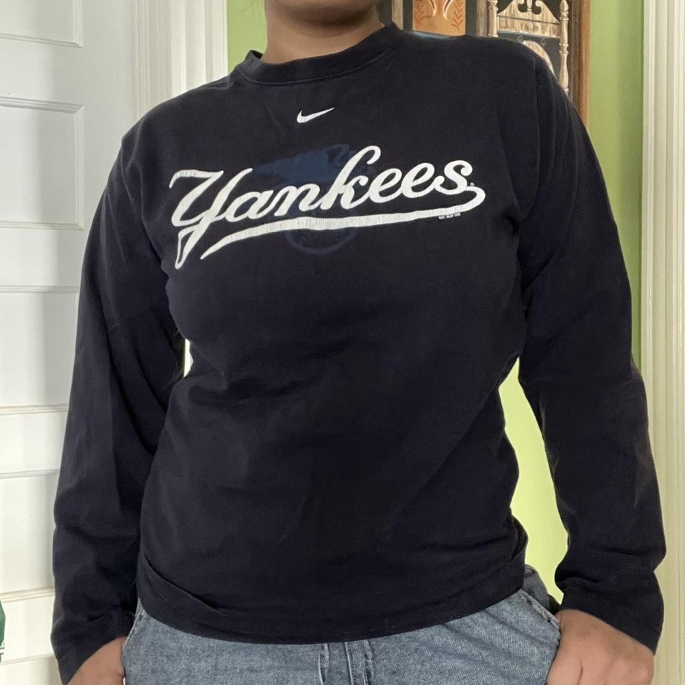2006 Nike MLBP Yankees faded navy long sleeve tee *read description*